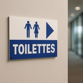 Plaque de porte / toilette / direction